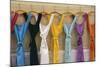 France Multi Coloured Dresses Hanging in a Row-null-Mounted Photographic Print