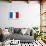 France National Flag-null-Framed Art Print displayed on a wall