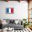 France National Flag-null-Framed Art Print displayed on a wall