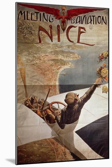 France, Nice, Meeting D'Aviation, April 10-25, 1910-Charles Leonce Brosse-Mounted Giclee Print