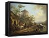 France, Nightcap-Jean Baptiste Martin-Framed Stretched Canvas