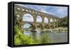 France, Nimes, the Pont Du Gard Is an Ancient Roman Aqueduct Bridge That Crosses the Gardon River-Emily Wilson-Framed Stretched Canvas