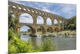 France, Nimes, the Pont Du Gard Is an Ancient Roman Aqueduct Bridge That Crosses the Gardon River-Emily Wilson-Mounted Premium Photographic Print