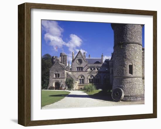 France, Normandy, Medieval Estate of Beaurepaire, Neogothic Castle of Martinvast-null-Framed Giclee Print