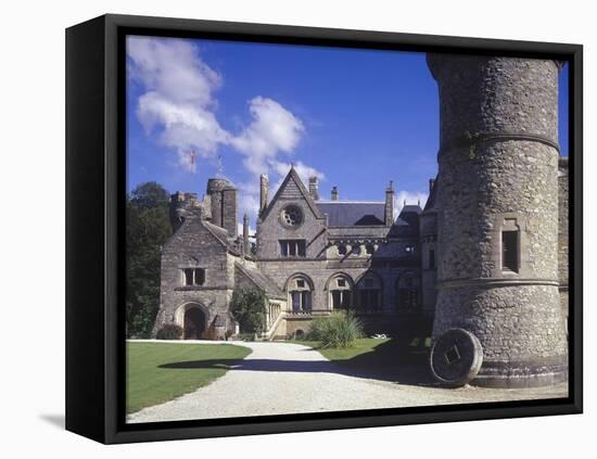 France, Normandy, Medieval Estate of Beaurepaire, Neogothic Castle of Martinvast-null-Framed Stretched Canvas