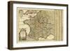 France - Panoramic Map-Lantern Press-Framed Art Print