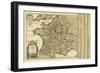 France - Panoramic Map-Lantern Press-Framed Art Print
