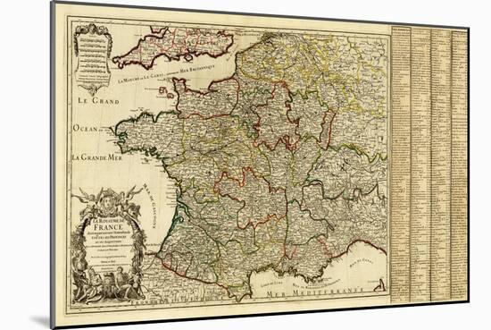 France - Panoramic Map-Lantern Press-Mounted Art Print