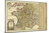 France - Panoramic Map-Lantern Press-Mounted Art Print