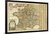 France - Panoramic Map-Lantern Press-Framed Art Print