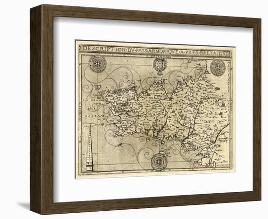 France - Panoramic Map-Lantern Press-Framed Art Print