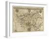 France - Panoramic Map-Lantern Press-Framed Art Print