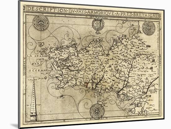 France - Panoramic Map-Lantern Press-Mounted Art Print