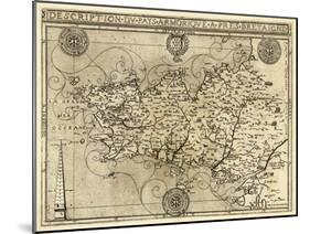 France - Panoramic Map-Lantern Press-Mounted Art Print