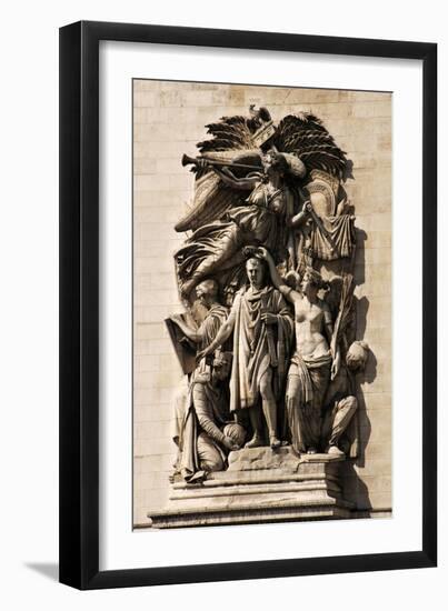 France. Paris. Arc De Triomphe. Le Triomphe by Jean-Pierre Cortot. This Group Features Napoleon-null-Framed Photographic Print