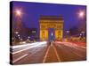 France, Paris, Arc De Triomphe, Lighting, Evening-Rainer Mirau-Stretched Canvas