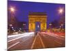 France, Paris, Arc De Triomphe, Lighting, Evening-Rainer Mirau-Mounted Photographic Print