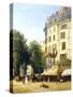 France, Paris, Boulevard Des Capucines at Corner of Rue De La Paix, 1823-Constant-emile Troyon-Stretched Canvas