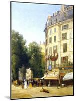 France, Paris, Boulevard Des Capucines at Corner of Rue De La Paix, 1823-Constant-emile Troyon-Mounted Giclee Print