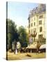 France, Paris, Boulevard Des Capucines at Corner of Rue De La Paix, 1823-Constant-emile Troyon-Stretched Canvas