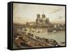 France, Paris, Cathedral of Notre-Dame De Paris-null-Framed Stretched Canvas
