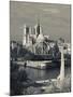 France, Paris,Cathedrale Notre Dame and the Pont De La Tournelle Bridge-Walter Bibikow-Mounted Photographic Print