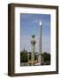 France, Paris,  Concorde Square, Egyptian Obelisk and a Statue-Samuel Magal-Framed Photographic Print