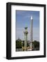 France, Paris,  Concorde Square, Egyptian Obelisk and a Statue-Samuel Magal-Framed Photographic Print