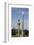 France, Paris,  Concorde Square, Egyptian Obelisk and a Statue-Samuel Magal-Framed Photographic Print