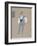 France, Paris, Costume Sketch for Belmonte for Performance the Abduction from the Seraglio-null-Framed Giclee Print