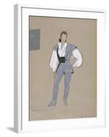 France, Paris, Costume Sketch for Belmonte for Performance the Abduction from the Seraglio-null-Framed Giclee Print