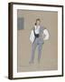 France, Paris, Costume Sketch for Belmonte for Performance the Abduction from the Seraglio-null-Framed Giclee Print
