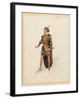 France, Paris, Costume Sketch for Guillame for Performance William Tell, at Paris Opera Garnier-null-Framed Giclee Print