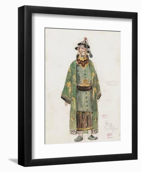 France, Paris, Costume Sketch for Pong in Oper Turandot-Giacomo Puccini-Framed Giclee Print