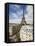 France, Paris, Eiffel Tower, View over Rooftops-Gavin Hellier-Framed Stretched Canvas