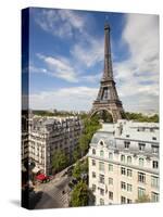 France, Paris, Eiffel Tower, View over Rooftops-Gavin Hellier-Stretched Canvas