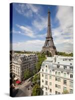 France, Paris, Eiffel Tower, View over Rooftops-Gavin Hellier-Stretched Canvas