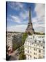 France, Paris, Eiffel Tower, View over Rooftops-Gavin Hellier-Stretched Canvas