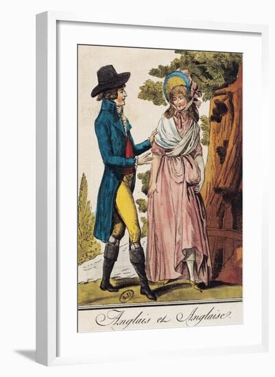 France, Paris, English Middle Class Couple-null-Framed Giclee Print