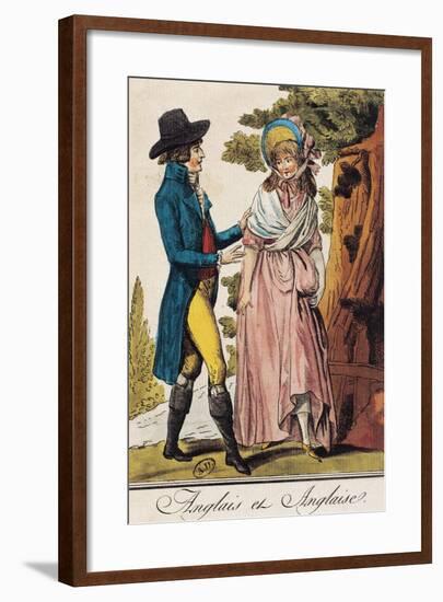 France, Paris, English Middle Class Couple-null-Framed Giclee Print