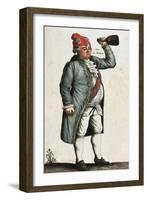 France, Paris, French Revolution, Long Live the Nation! Caricature of King Louis XVI-null-Framed Giclee Print