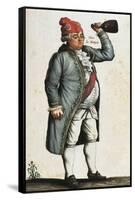 France, Paris, French Revolution, Long Live the Nation! Caricature of King Louis XVI-null-Framed Stretched Canvas