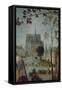 France, Paris, Gallant Scene with Notre-Dame Cathedral-null-Framed Stretched Canvas