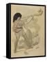 France, Paris, Gallic Warrior with War Trumpet-null-Framed Stretched Canvas