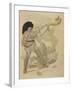 France, Paris, Gallic Warrior with War Trumpet-null-Framed Giclee Print