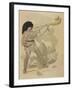 France, Paris, Gallic Warrior with War Trumpet-null-Framed Giclee Print