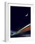 France, Paris, Gare De L'Est, Passenger Train, Sleeping Car, Moon, Stars, Blur-Harald Schšn-Framed Photographic Print