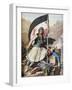 France, Paris, Greek War of Independence, Insurrection Flag-null-Framed Giclee Print