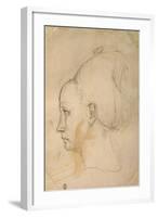 France, Paris, Head of a Young Woman-null-Framed Giclee Print