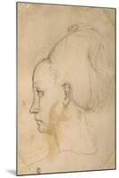 France, Paris, Head of a Young Woman-null-Mounted Giclee Print